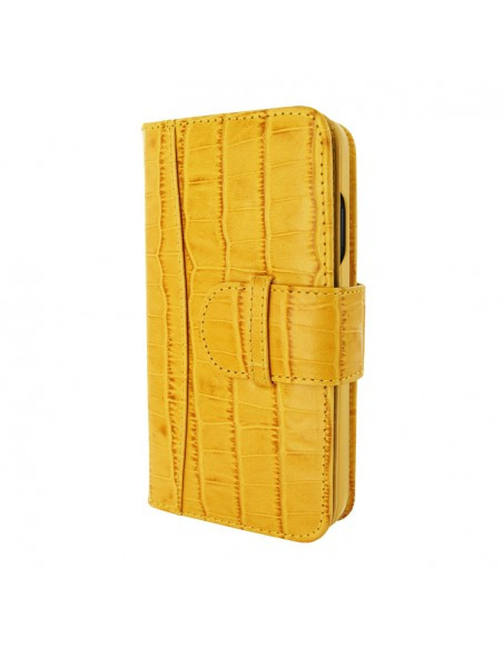 Piel Frama 854 Yellow Crocodile WalletMagnum Leather Case for Apple iPhone 12 / iPhone 12 Pro